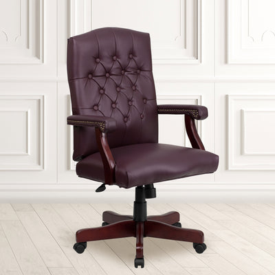 Martha Washington Executive Swivel Office Chair with Arms - View 2
