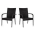 Maxim Indoor/Outdoor Wicker Dining Chairs with Fade & Weather-Resistant Steel Frames for Patio and Deck
