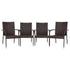 Maxim Indoor/Outdoor Wicker Dining Chairs with Fade & Weather-Resistant Steel Frames for Patio and Deck