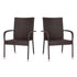 Maxim Indoor/Outdoor Wicker Dining Chairs with Fade & Weather-Resistant Steel Frames for Patio and Deck