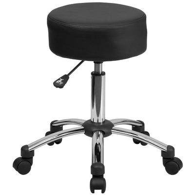 Medical Ergonomic Stool with Chrome Base - View 1