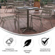 Bronze |#| 27.5inch Square Metal Smooth Top Indoor-Outdoor Table with Base - Bronze