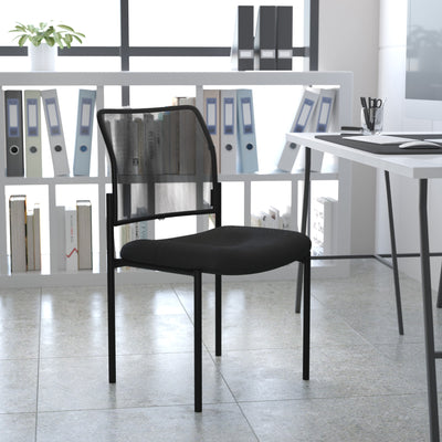 Mesh Comfortable Stackable Steel Side Chair - View 2