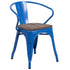 Metal Chair with Wood Seat and Arms