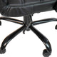 Black LeatherSoft/Black Frame |#| Mid-Back Black LeatherSoft Executive Swivel Office Chair with Black Frame/Arms