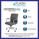 Gray LeatherSoft/Chrome Frame |#| Mid-Back Gray LeatherSoft Executive Swivel Office Chair with Chrome Frame/Arms