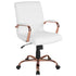 Mid-Back Executive Swivel Office Chair with Metal Frame and Arms