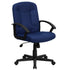 Mid-Back Fabric Executive Swivel Office Chair with Nylon Arms