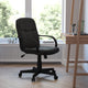 Mid-Back Black Glove Vinyl Executive Swivel Office Chair with Arms