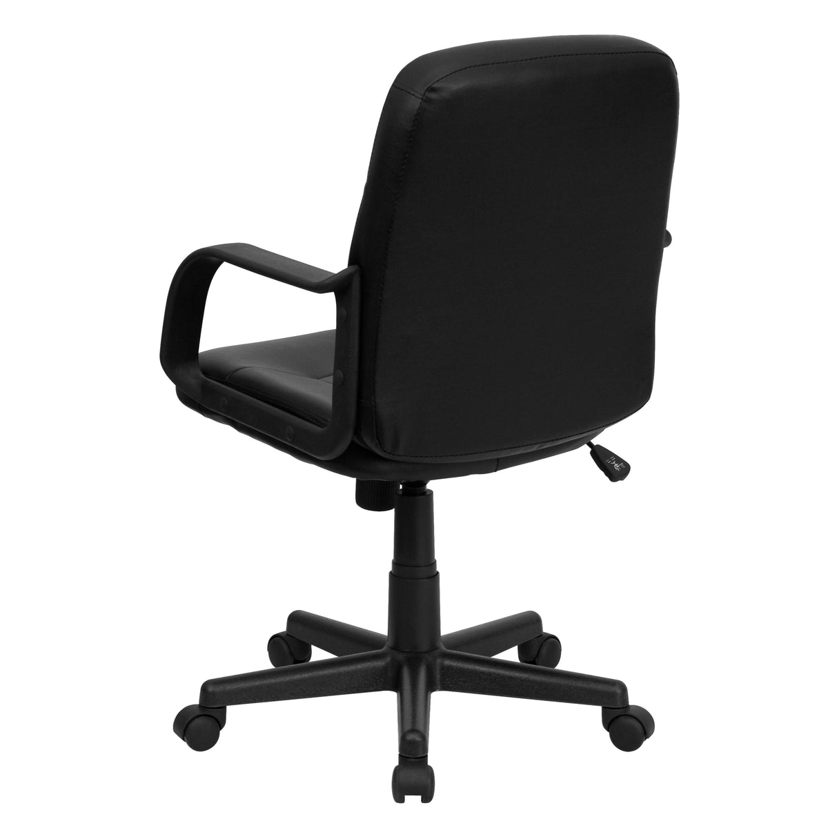Mid-Back Black Glove Vinyl Executive Swivel Office Chair with Arms