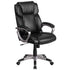 Mid-Back LeatherSoftSoft Executive Swivel Office Chair with Padded Arms