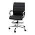 Mid-Back LeatherSoft Drafting Chair with Adjustable Foot Ring and Chrome Base