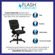 Mid-Back Black LeatherSoft Multifunction Swivel Ergonomic Task Office Chair