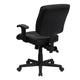 Mid-Back Black LeatherSoft Multifunction Swivel Ergonomic Task Office Chair