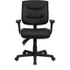 Mid-Back Black LeatherSoft Multifunction Swivel Ergonomic Task Office Chair