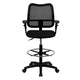 Black |#| Mid-Back Black Mesh Swivel Drafting Chair with Adjustable Height & Arms