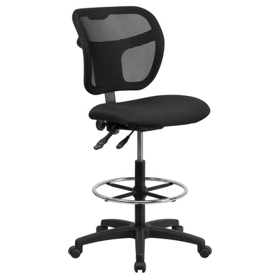 Mid-Back Mesh Drafting Chair with Back Height Adjustment