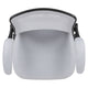 White |#| Mid-Back White Mesh Ergonomic Drafting Chair with Foot Ring and Flip-Up Arms
