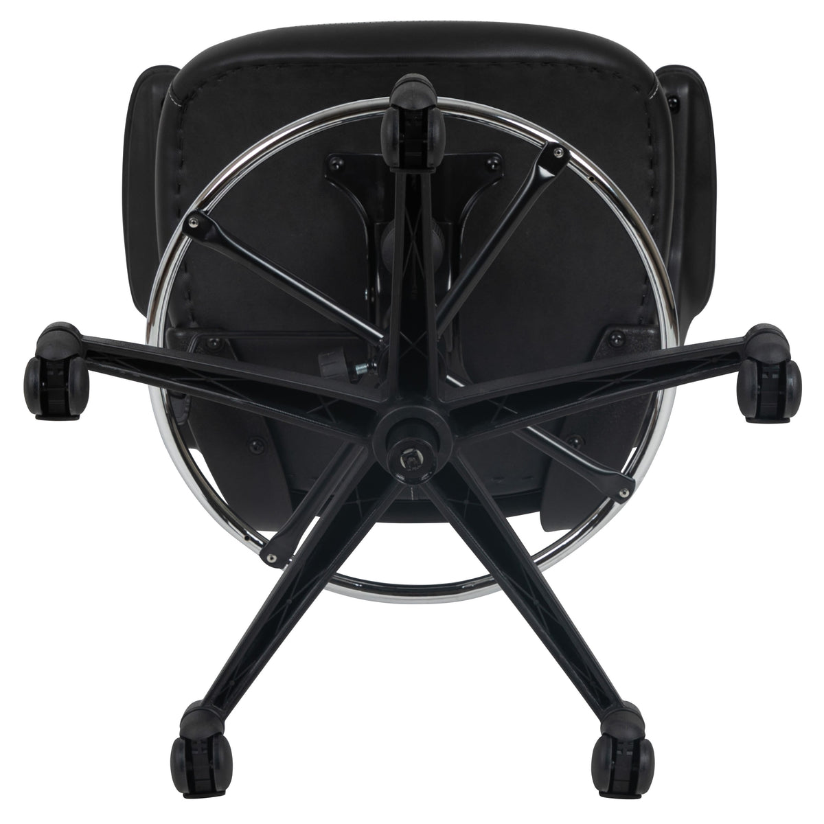 Black Mesh & LeatherSoft/Black Frame |#| Mid-Back Black Mesh Ergonomic Drafting Chair with Foot Ring and Flip-Up Arms