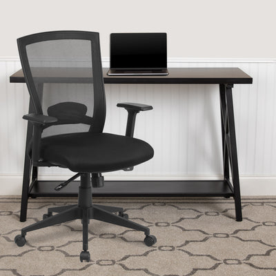 Mid-Back Mesh Executive Swivel Ergonomic Office Chair with Back Angle Adjustment and Adjustable Arms - View 2
