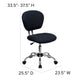 Gray |#| Mid-Back Gray Mesh Padded Swivel Task Office Chair with Chrome Base