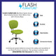 Apple Green |#| Mid-Back Apple Green Mesh Padded Swivel Task Office Chair with Chrome Base