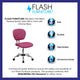 Pink |#| Mid-Back Pink Mesh Padded Swivel Task Office Chair with Chrome Base