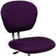 Purple |#| Mid-Back Purple Mesh Padded Swivel Task Office Chair with Chrome Base