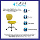 Yellow |#| Mid-Back Yellow Mesh Padded Swivel Task Office Chair with Chrome Base