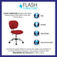 Red |#| Mid-Back Red Mesh Padded Swivel Task Office Chair with Chrome Base