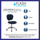 Navy |#| Mid-Back Navy Mesh Padded Swivel Task Office Chair with Chrome Base