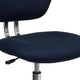 Navy |#| Mid-Back Navy Mesh Padded Swivel Task Office Chair with Chrome Base