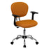 Mid-Back Mesh Padded Swivel Task Office Chair with Chrome Base and Arms