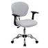 Mid-Back Mesh Padded Swivel Task Office Chair with Chrome Base and Arms