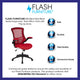 Red Mesh/Black Frame |#| Mid-Back White Mesh Swivel Ergonomic Task Office Desk Chair with Flip-Up Arms