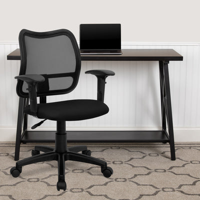Mid-Back Mesh Swivel Task Office Chair with Adjustable Arms