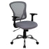 Mid-Back Mesh Swivel Task Office Chair with Chrome Base and Arms