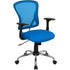 Mid-Back Mesh Swivel Task Office Chair with Chrome Base and Arms