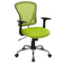 Mid-Back Mesh Swivel Task Office Chair with Chrome Base and Arms