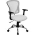 Mid-Back Mesh Swivel Task Office Chair with Chrome Base and Arms