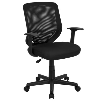 Mid-Back Mesh Tapered Back Swivel Task Office Chair with T-Arms