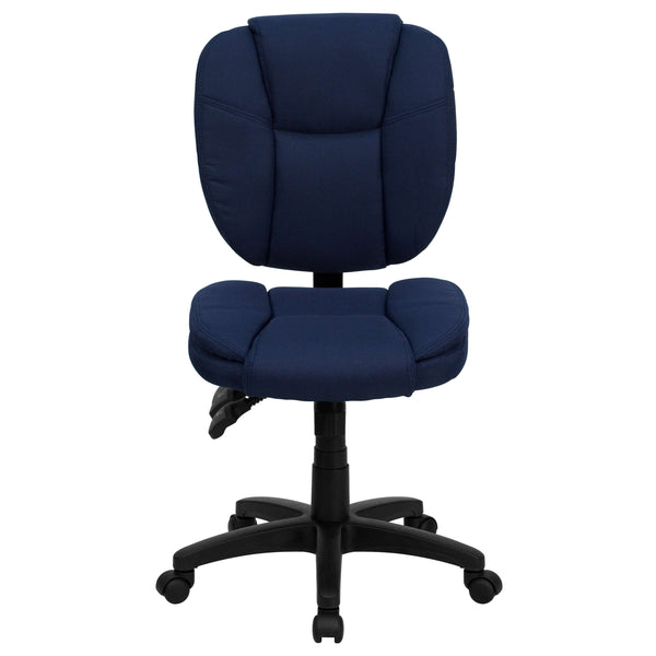 Burgundy Fabric |#| Mid-Back Burg Fabric Multifunction Swivel Office Chair w/ Pillow Top Cushioning