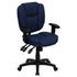 Mid-Back Multifunction Swivel Ergonomic Task Office Chair with Pillow Top Cushioning and Adjustable Arms