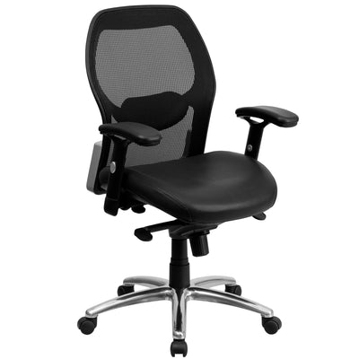 Mid-Back Super Mesh Executive Swivel Office Chair with Knee Tilt Control and Adjustable Arms