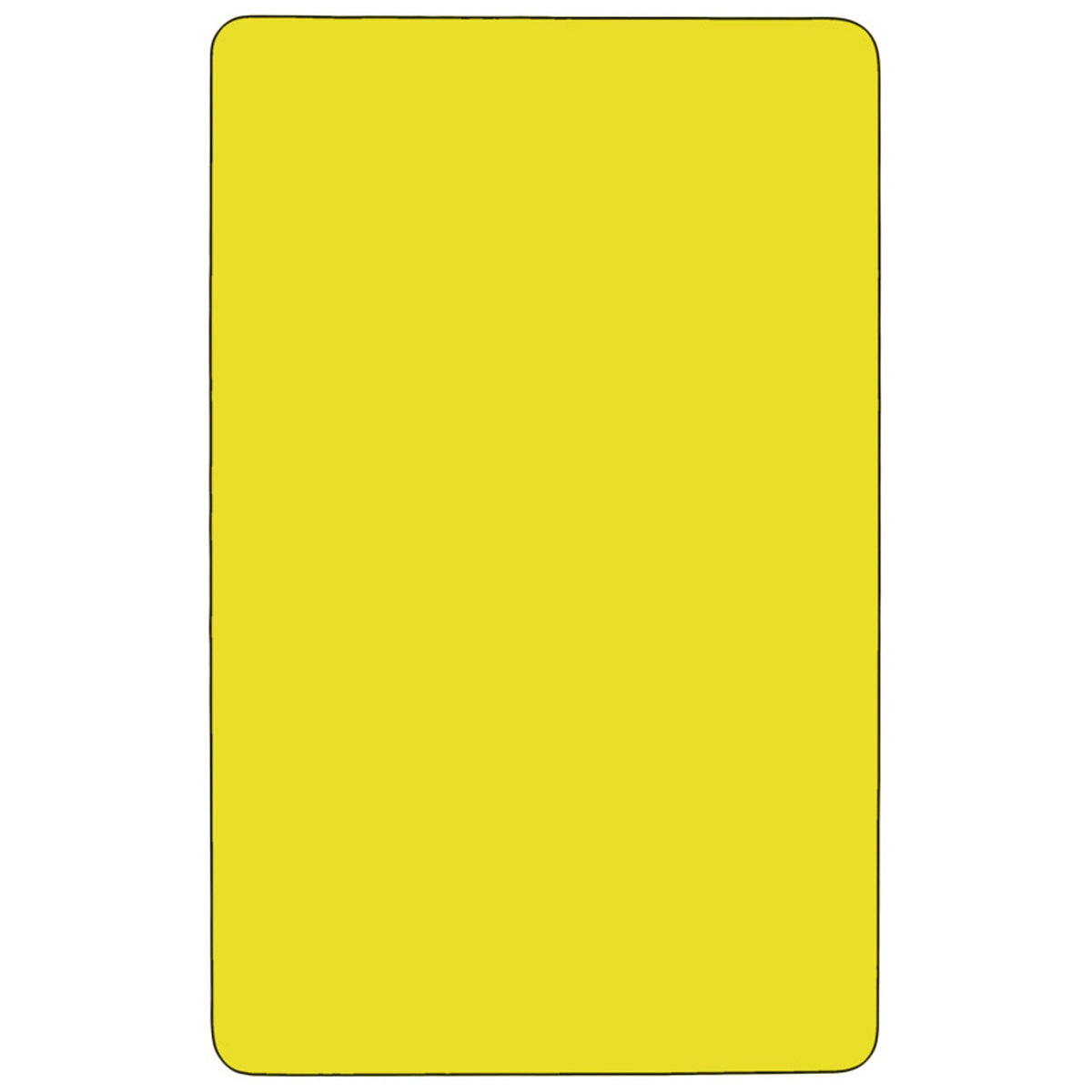 Yellow |#| Mobile 24inchW x 60inchL Rectangular Yellow HP Laminate Adjustable Leg Activity Table