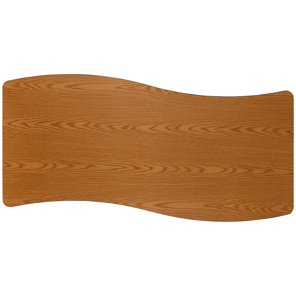 Oak |#| Mobile 26inchW x 60inchL Rectangular Wave Collaborative Oak Adjustable Activity Table