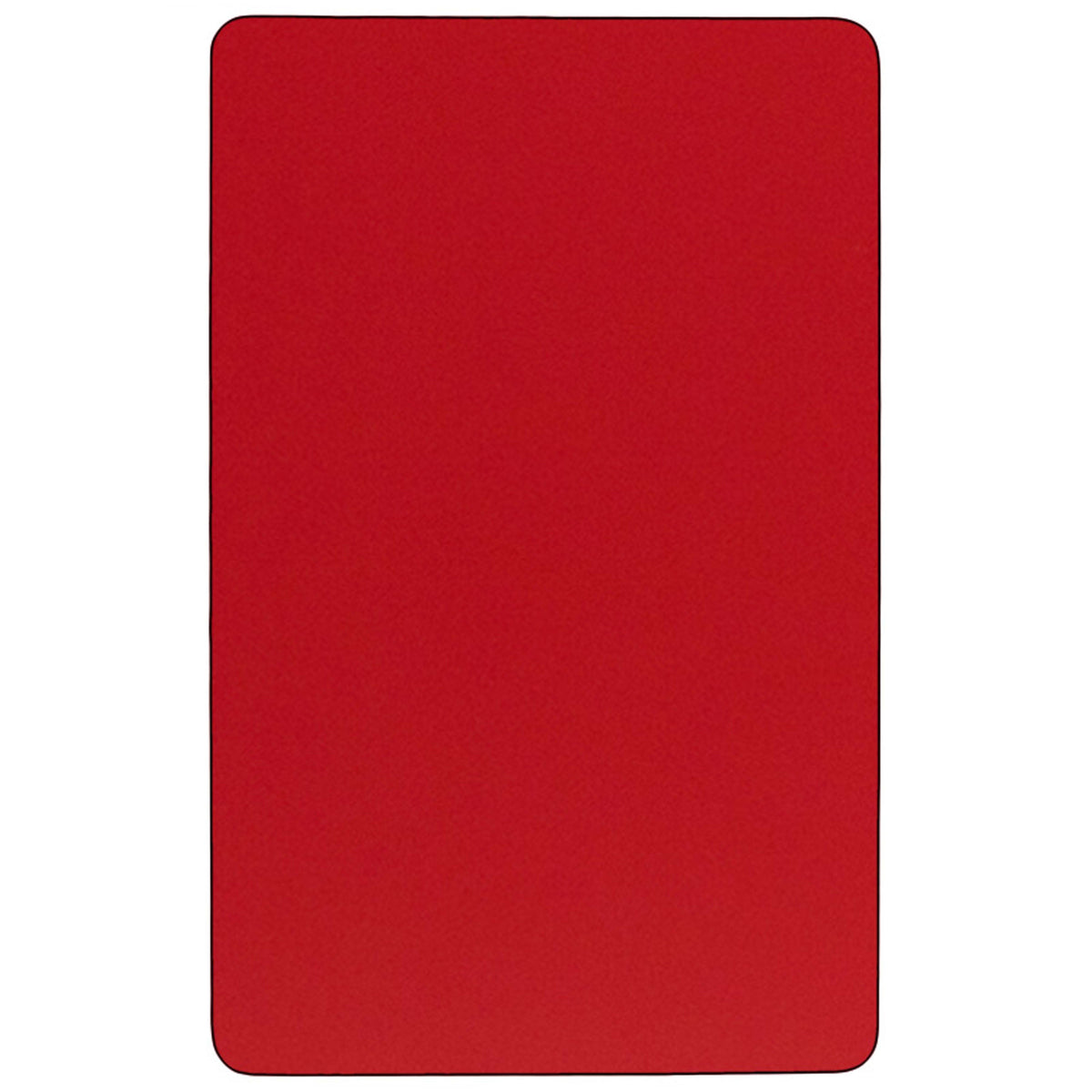 Red |#| Mobile 30inchW x 60inchL Rectangular Red HP Laminate Adjustable Activity Table