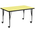 Mobile 36''W x 72''L Rectangular Thermal Laminate Activity Table - Height Adjustable Short Legs