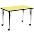 Mobile 36''W x 72''L Rectangular Thermal Laminate Activity Table - Standard Height Adjustable Legs