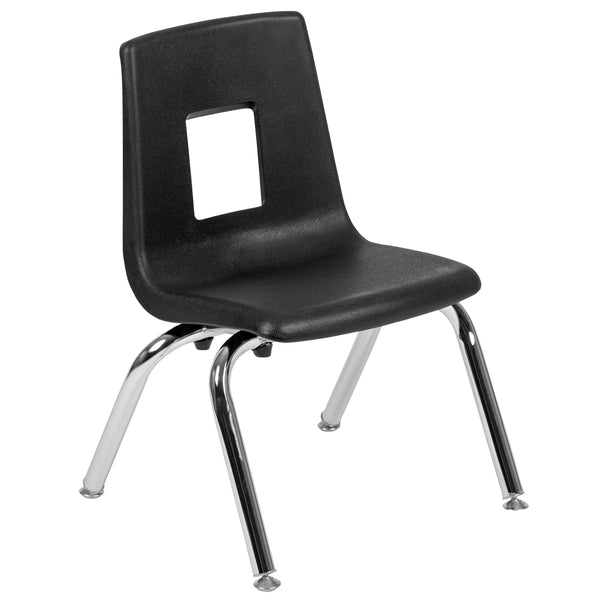Grey |#| Mobile 60inch Circle Wave Activity Table Set-12inch Student Stack Chairs, Grey/Black